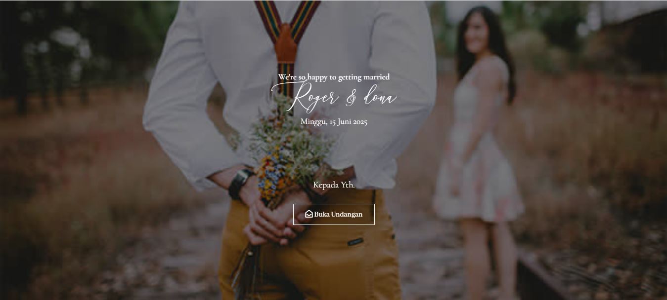 Template Wedding versi Exclusive Black
